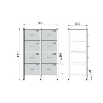 Медицинский шкаф ДМ-2-001-23