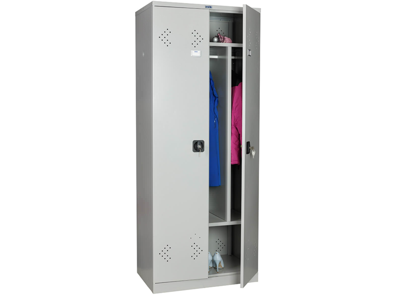 Металлический шкаф для одежды ПРАКТИК LS-21-80D