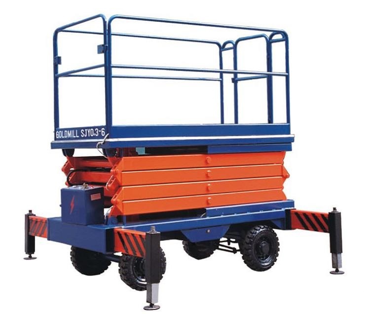 Подъемник ножничный передвижной модели SJY 500 кг 12 м