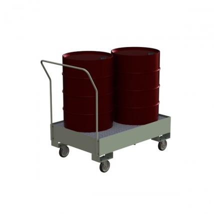 Поддон для хранения 2 бочек ПДБК-02 на колесах 840х1250