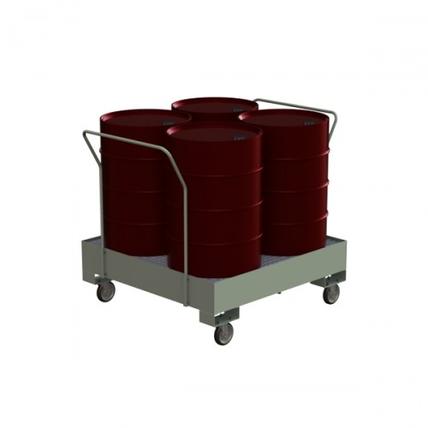 Поддон для хранения 4 бочек ПДБК-04-01 на колесах 1250х1250