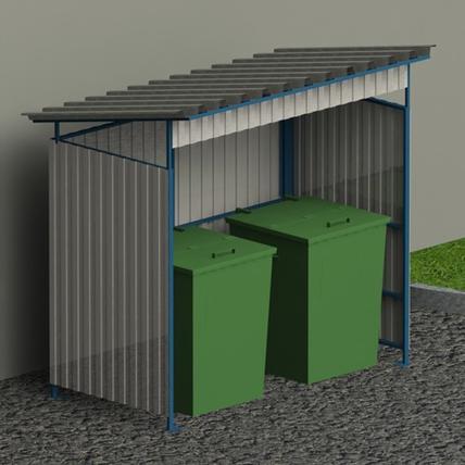 Контейнерная площадка КП-4 (без дверей)