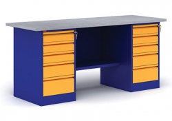 Верстак металлический двухтумбовый ВП-6/1,6