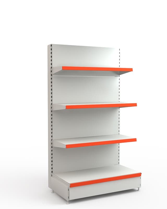 Прямой торговый торцевой стеллаж средний