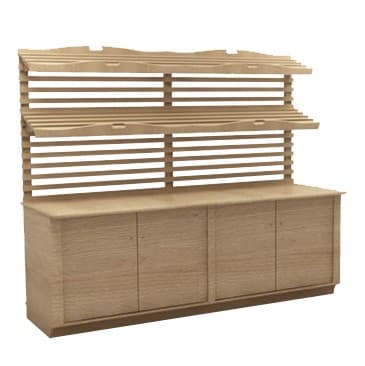 Витрина для хлеба пристенная с ящиками