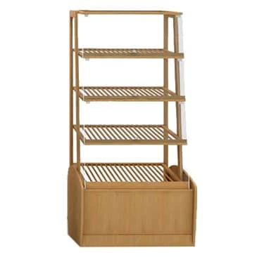 Высокая хлебная витрина — стеллаж со стеклом