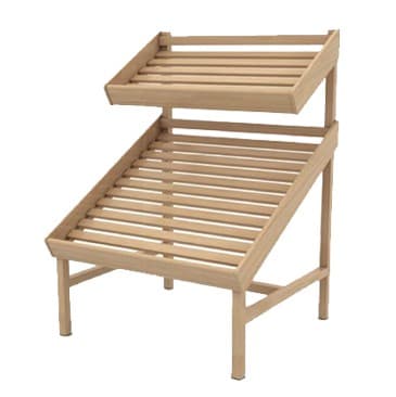 Овощной стеллаж развал с дополнительной полкой