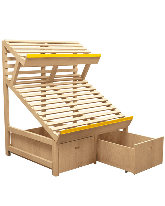 Овощной развал с дополнительной полкой и выдвижной корзиной