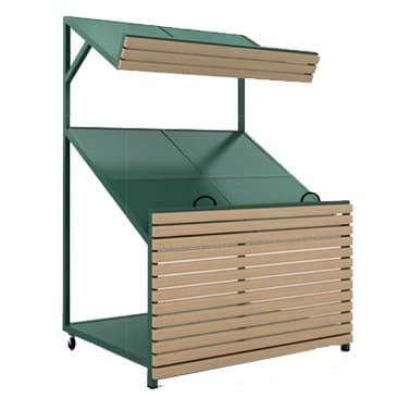 Овощной стеллаж - развал с полкой