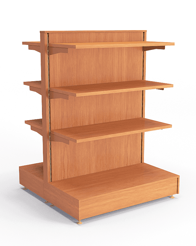 Стеллаж островной двухсторонний для вина и алкоголя