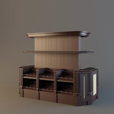 Островной стеллаж для вина с открытым накопителем LD 019