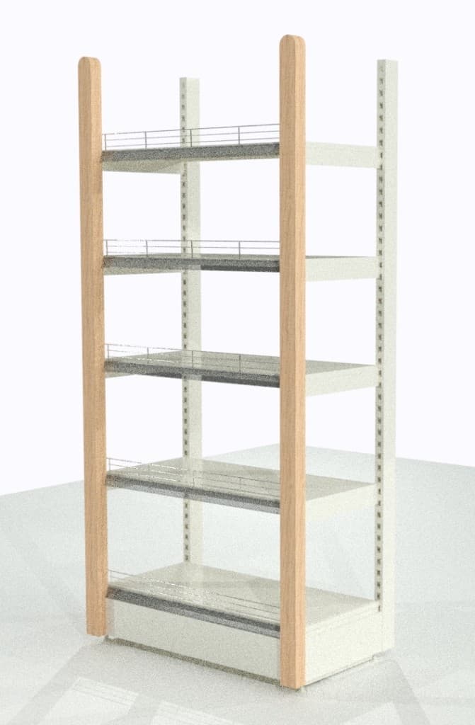 Стеллаж с передней стойкой без задней стенки