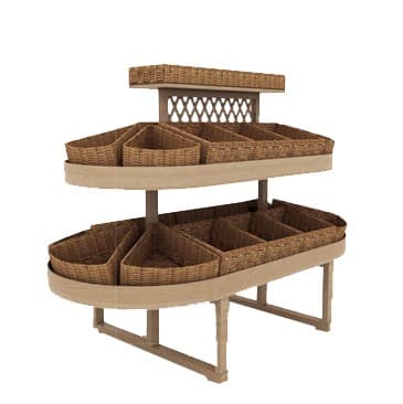 Островной развал деревянный для овощей