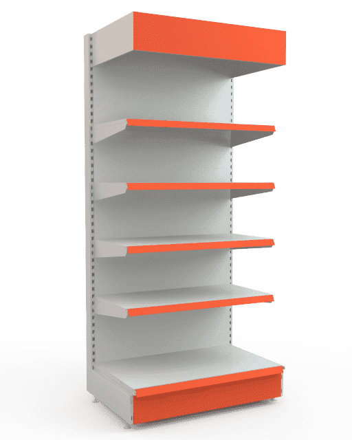 Стеллаж пристенный с фризом