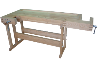 Верстак Классика с усиленным подверстачьем Ученический+ (бук)