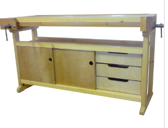 Верстак Школьный (сосна) с тумбой "Практик"