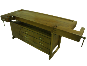 Верстак Люкс (бук-сосна) с тумбой 