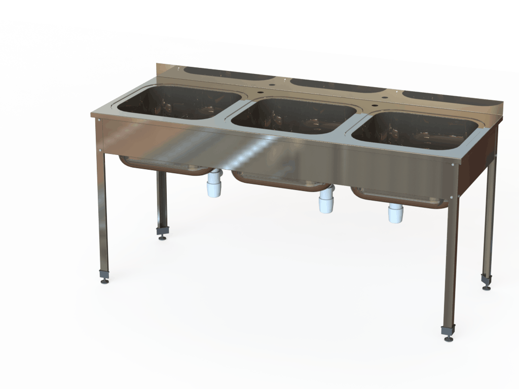 Ванна цельнотянутая 3-х секционная ВМЦ3-15/6-443Б