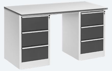Стол рабочий КОНСТАНТ CP-15-7+ДР-03+ДР-03 ESD