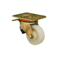 Колесо ED01 HBZ 150x45F большегрузное нейлоновое поворотное с тормозом