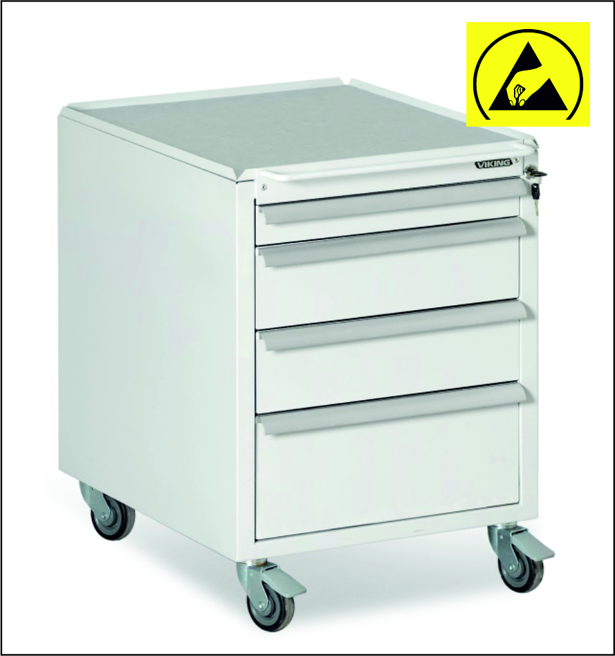 Антистатическая подкатная тумба ТП-02/S ESD