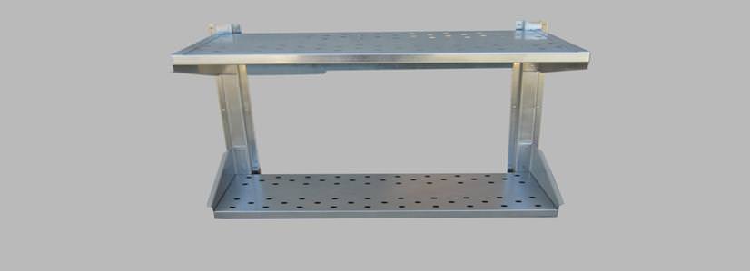 Полка перфорированная двухярусная сплошная длина 1000 мм