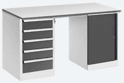 Стол рабочий КОНСТАНТ СР-15-7+ДР-05+ТМБ-01 ESD