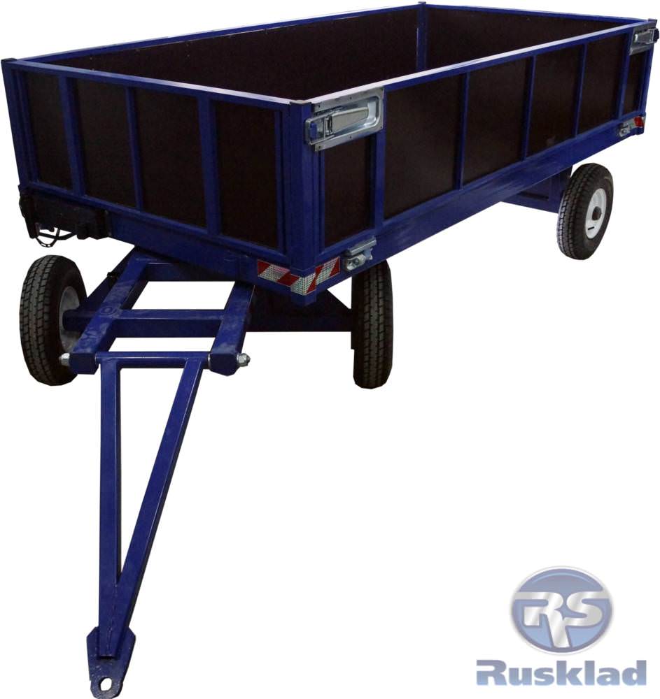 Телега большегрузная с фанерным настилом и цельным бортом БТ 3 ЦБ