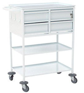 Cтол-тележка с 4-мя ящиками для перевязочной