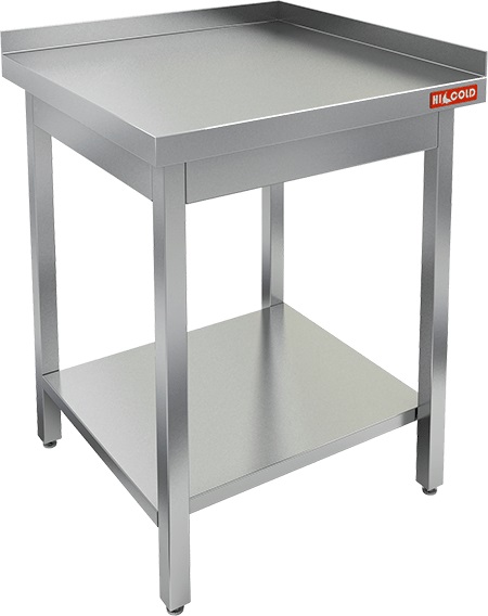 Стол производственный пристенный с двумя бортами и полкой НСО-6/7ББП