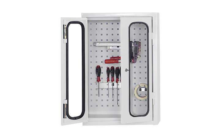 Навесной шкаф для инструментов со смотровым окном