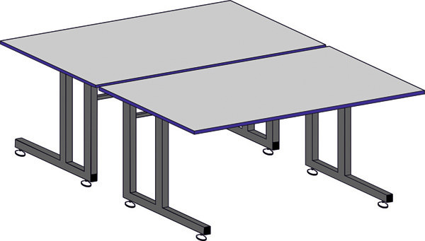 Стол рабочий антистатический С5-1800х900 Р островной ESD