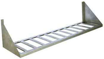 Полка настенная одноярусная с решеткой длина 1000 мм