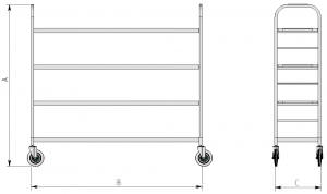 Металлический стеллаж для бутылей ТСВД-6 на четыре секции