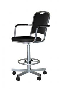 Кресло на винтовой опоре с регулируемой опорой для ног