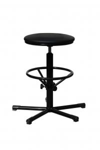 Табурет на винтовой опоре с усиленной опорой для ног