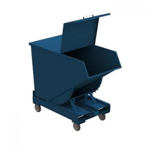 Контейнер металлический КОА-01 с крышкой и колесами