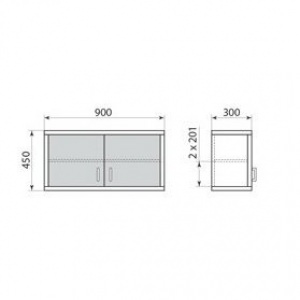 Шкаф навесной ДМ-3-002-02