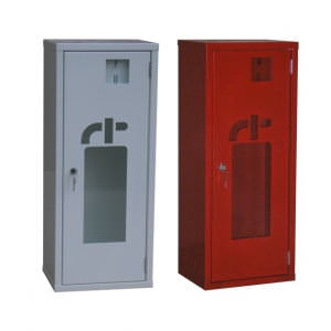 Шкаф для хранения огнетушителя , дверь со стеклом ШП-О-01НСБ/НСК