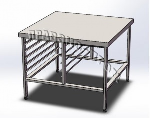 Подставка под печь с направляющими ПдН