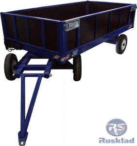 Телега большегрузная с фанерным настилом и цельным бортом БТ 3 ЦБ