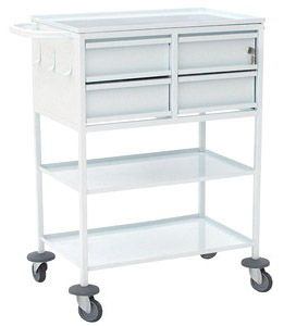 Cтол-тележка с 4-мя ящиками для перевязочной