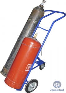 Складская тележка для перевозки двух баллонов КП-2