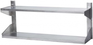 Полка настенная двухъярусная сплошная длина 500 мм