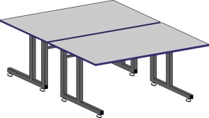 Стол рабочий антистатический С5-1500х650 Р островной ESD