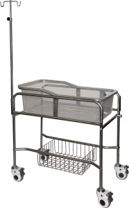Кровать-тележка для новорожденных из нержавеющей стали SH-B502
