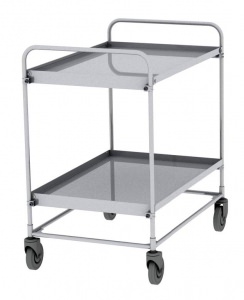 СТ-НЖ 2. Сервисная тележка из полированной нержавеющей стали