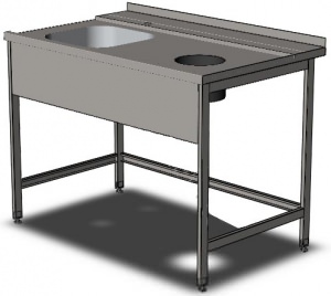 Стол к посудомоечной машине входной СПММВх