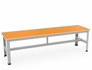 Скамья для спортивных раздевалок 343x800x285 мм желтая