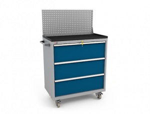 Тумба ВС-033 с колесами, экраном, лотком и боковой ручкой